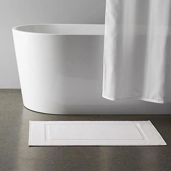 Tapis de bain de luxe turc en coton doux, surdimensionné, serviettes de salle de bain, paillasson d'entrée, tapis de mise à la terre, paillasson de bienvenue, 240312