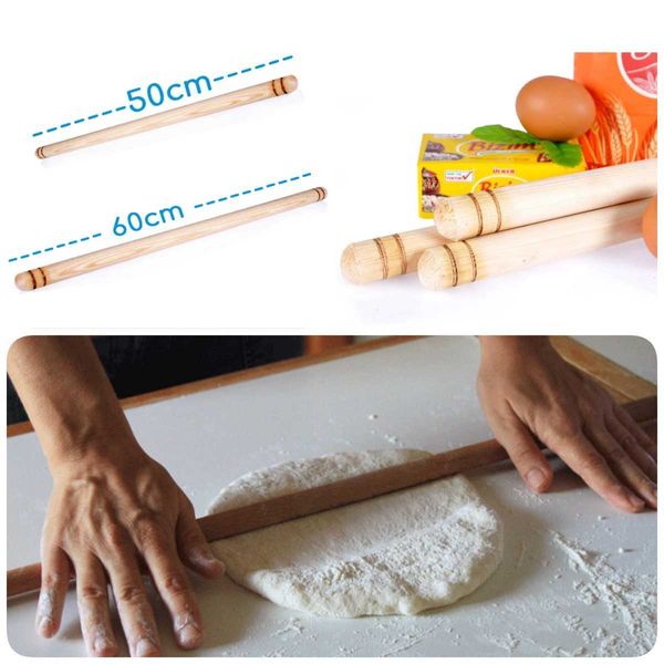 Rouleaux à pâtisserie turcs Oklava 50/58 cm Manti Ravioli Pizza Maker Outils de cuisine en bois de haute qualité Baklava Maker Ustensiles Cadeau 211008