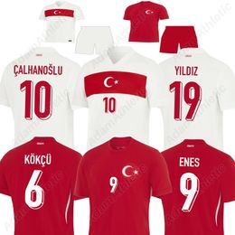 Turkish Soccer Jersey 2024 Calhanoglu Yildiz Kokcu Turkiye Football Shirts Arda Guler Enes Ozan Kabak Yazici Akturkoglu Jersey 24 25