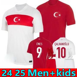 Turkiye Calhanoglu Soccer Jersey 2024 Euro Cup Turkey National Team Home Away Demiral Kokcu Yildiz Enes Calhanoglu Shirts de football Kit Kid Top Top