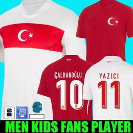 Turkiye Soccer Jersey 2024 Turkey National Team 24 25 Home Away Demiral Kokcu Yildiz Enes Calhanoglu Shirts de football Kit Men Kids 666