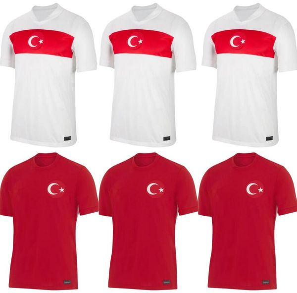 Turkiye Soccer Jersey 2024 Euro Cup Turquía Equipo Nacional Hogar lejos Demiral Kokcu Yildiz Enes Calhanoglu Camisetas de fútbol Kit S-2xl