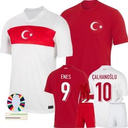 Turkiye voetbaltruien 2024 Euro Cup Turkije voetbal Shirts Nationaal team thuis weg demiral kokcu yildiz enes Calhanoglu Mens Kids Kits voetbalshirt