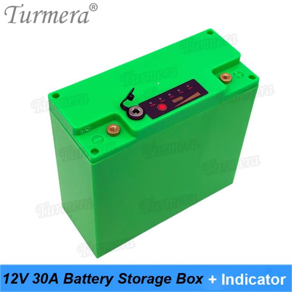 Turmère Boîte de rangement de batterie Turmère 12V 30A Indicateur de port de chargement CC peut construire une utilisation de la batterie 48-ICIE 18650 dans une alimentation ininterrompue
