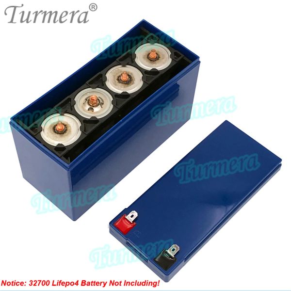 Turmera 12V 7A LIFEPO4 Caja de batería con 4S 40A Balance BMS 1x4 32650 32700 Switcher de interruptor de soporte Reemplace la batería de plomo-ácido uso