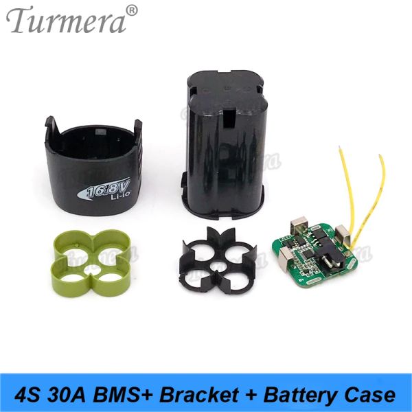 Turmère Case de batterie de tournevis 16,8 V pour construire une cellule de batteries au lithium 4S 18650 à l'intérieur pour l'outil électrique de forage électrique Remplacer