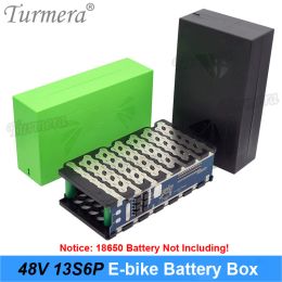 Caja de almacenamiento de batería de bicicleta E Turmera 48V 13S 20A BMS Balse incluye soporte y níquel para el uso de baterías de bicicleta eléctrica de 13s6p 18650