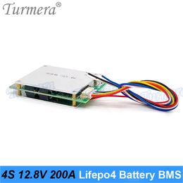 Turmera 4S 12.8V 200a Balans LifePo4 Batterij BMS BALSE BESCHERM BOard voor 3.2V 100AH ​​200AH 280AH 310AH LIFEPO4 Batterijen Gebruik