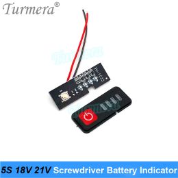 Turmera 5S 18V 21V schroevendraaier Batterijcapaciteit Indicator LED -displayer voor elektrische boor 5S1P 5S2P 18650 Lithium -batterijen Gebruik