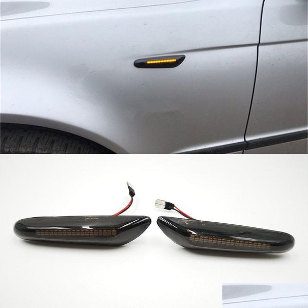 Tournez la lumière de frein 2pcs pour E90 E91 E92 E93 E60 E87 E82 E46 Feux de signalisation de voiture Indicateur LED Lampe clignotante Marqueur latéral Drop Livraison M Dhctf