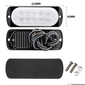 Draai het remlicht Winsun 1 stks 12 LED -strobe WAARSCHUWING Lichten 12w plice flitsende vetlamp voor autolruck Motorfiets 12V 24V Emergeny druppel dhnzy