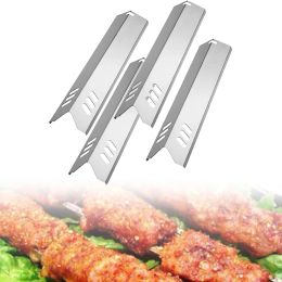 Turners 4Pcs Plaque Chauffante en Acier Inoxydable Couverture de Brûleur Tentes Chauffantes pour Barbecue Grill à Gaz Bar Outils de Barbecue en Plein Air Pièces de Rechange pour Barbecue