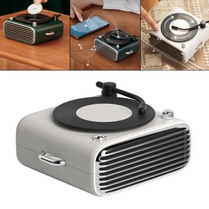 Turntables D10 Retro Turntable Wireless Bluetooth -luidspreker Aromatherapie Diffuser Subwoofer 6D Sound Record Player voor buitenfeest