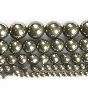 Turquoise 8 mm prix d'usine pierre naturelle pyrite de fer perles rondes en vrac 16 brins 4 6 8 10 12 mm taille de choix pour la fabrication de bijoux bricolage goutte Dhrhq