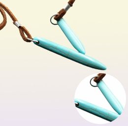 Collier de bar turquoise couloir minuscule bijoux minimaliste délicat pour les femmes pour petite amie6422405