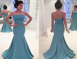 Turquoise Sirène robes de soirée