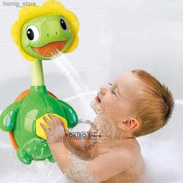 Turtle Baby Bath Toys Spray Bathing Tub Fountain Toys voor kinderhanddouche zweven bad douchebad badkamer speelgoed voor baby Y240416