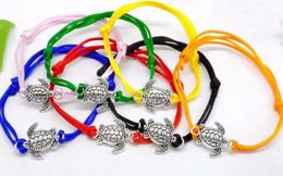 Turtle schildpadarmbanden voor vrouwen regenboog string charmes armband mode sieraden vriendschap armbanden feest strand cadeau accessori9212605