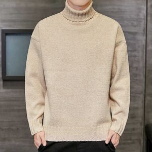 Turtleneck Heren Trui Mens Knit Pullover Truien Mannelijk Gebreide Bottoming Shirt Jumper Winter Kleding voor Man Turtle Neck Y0907