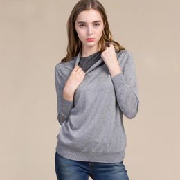 Pull à col roulé 2021 automne hiver bas chemise en tricot noir gris femmes pulls 85% soie 15% cachemire tricoté doux chandails femmes