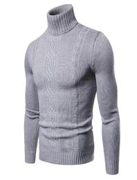 Pull à col roulé pour hommes, haut à col roulé en laine, pull épais, gris clair, gris foncé, noir, kaki, automne, printemps et hiver, S7753289