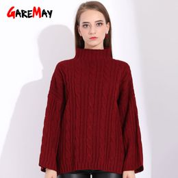 Turtleneck Sweater Oversize vrouwen Sweters Turtle Neck Jumper Pullover Gebreide Twist Oversized Vrouwelijke 210428