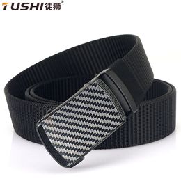 Tushi Mens Automatic Nylon Celens Mens Military Tactical Belt Mens Tolevas Belt High Quality Fashion Luxury Belt 240508