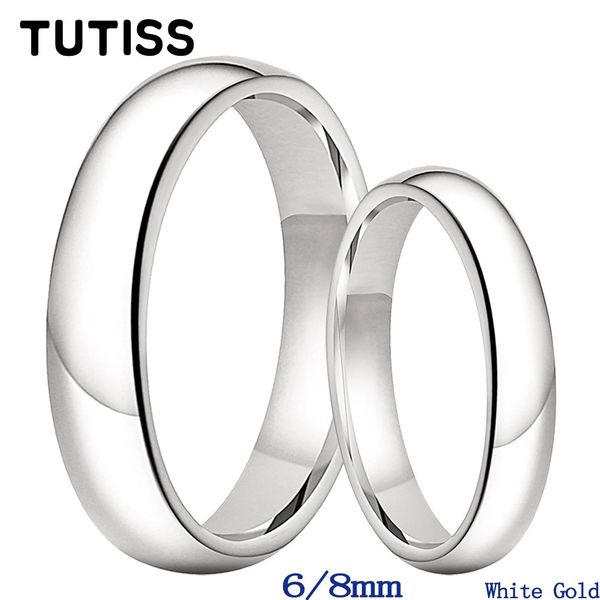 TUTISS 4/6mm hommes femmes tungstène Couple bague de mariage intelligente en forme de dôme poli brillant confort Fit 240110