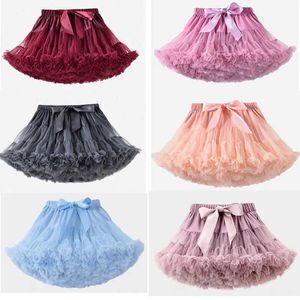 Tutu -jurk babymeisjes tutu donzige rok peuter prinses ballet dance tule mesh rok kinderen cake rok schattige meiden kleren pettiskirt rok d240507