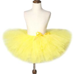 Robe tutu bébé filles jupe tutu jaune pour enfants ballet moelleux tutus robe de bal fille d'anniversaire costume pour tout-petit jupe en tulle pour séance photo d240507