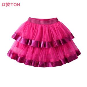 Robe tutu dxton kids minisiskirts filles fête d'anniversaire robe de bal de bal princesse maille jupe tutu 3-8 ans