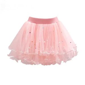 Tutu Dress Summer Fashion Kid Girl Mesh Skirts Princess Stars Ballet Tutu Brand Sequin Party Girl Rok Elastische kleding 5-12 jaar D240507