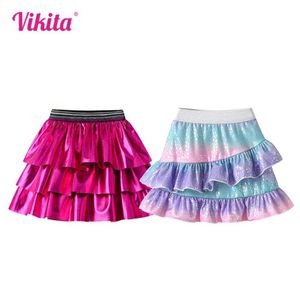 Robe tutu vikita filles mini jupes enfants Performance de ballet princesse en couches jupe pour enfants anniversaire robe de bal de bal de bal vestiges 3-10 ans d240507