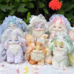 Tutulong Blind Box Fantasy Forest Tea Party Series Mysterious Lindo Rabbit Dragon Surprise Surrush Doll Toy Birthday Gift 240426