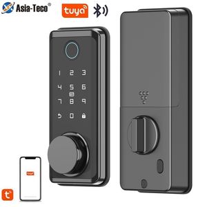 Tuya Bluetooth Mobile déverrouiller empreinte digitale magnétique temporaire mot de passe serrure de porte intelligente entrée sans clé 220704