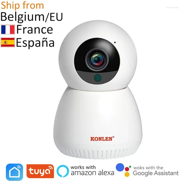 Tuya caméra WIFI IP sans fil vie intelligente Compatible Google Home Assistant Alexa 1080P PTZ pour la Surveillance de sécurité de la maison intérieure