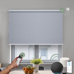 Tuya Smart Control WiFi Motor Elektrische rolgordijnen Shades Compatibel met Google Alexa Voice Aangepaste maat 240322