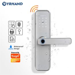 Tuya Smart Door Fingerprint Locksecurity Home Keyless Lock WiFi Wachtwoord RFID -kaart Lock Wireless app Telefoon Remote Control 201013