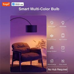 Tuya Smart Home Bluetooth Bulbe E26 120V RVB Smart Embrbes Us Smart Lamps Google Alexa Control Exigent Tuya Bluetooth Gateway