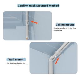 Tuya Smart Home Ripple S Fold Electric Curtains Track Rod S Wave Cutain Rail Cornice Track voor Tuya Aqara Smart Curtain Motor