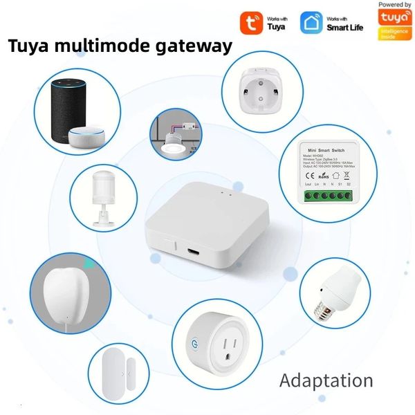 Tuya Smart Hub Multimode Home Bridge WiFi Bluetooth ZigBee 30 APP télécommande sans fil Alexa 240228