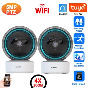 TUYA Smart Life Home Security Camera System Wireless 5MP WiFi CCTV PTZ IP VIDEO-SURVEILLANCE CAME 2 WADIO AUDIO Baby Monitor 2K 240422