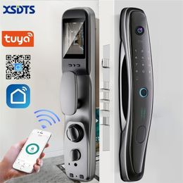 Tuya Smart Lock Cámara de vigilancia WiFi Wireless Fingerprinty App Desbloqueo Moniton Función con timbre de puerta 220704