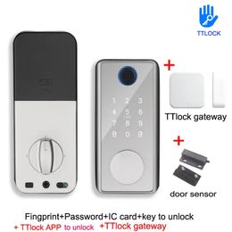 Tuya ttlock App Smart Carte Security Biométrique Biométrique Porte de porte Journal Mot de passe Entrée sans clé Antift pour EL 240422