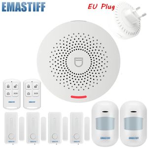 Tuya – système d'alarme WIFI sans fil, 433MHz, sécurité anti-cambriolage, application pour maison intelligente, capteur de porte et fenêtre, détecteur de mouvement, 240219