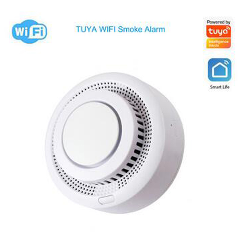 TUYA WIFI Detector de humo independiente Sensor Alarma de incendio Sensor de advertencia Detectores de vigilancia de seguridad para protección de seguridad del hogar inteligente Alarmas ZIGBEE