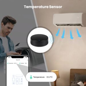 TUYA Wifi IR Control remoto Controlador de infrarrojos universales Smart Control para el hogar Aire acondicionado Black Tuyasmart Smart Life App