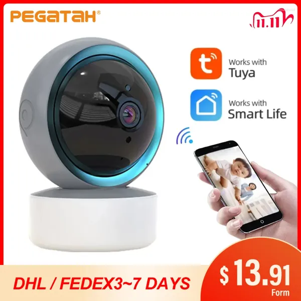 Tuya WIFI PTZ caméra 1080P HD intérieur bébé moniteur maison intelligente sans fil Vision nocturne P2P sécurité vidéo Surveillance caméras IP