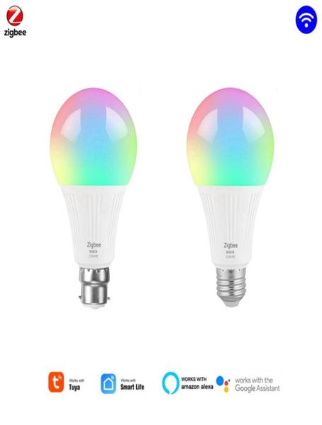 Tuya WiFi ampoule LED intelligente lampe RGB Zigbee pont vie intelligente App contrôle maison intelligente voix fonctionne avec Alexa Google Home60700151651912