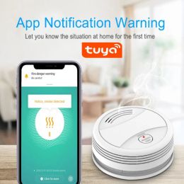 Tuya wifi rooksensor alarm smart connected detector APP koolmonoxide op afstand